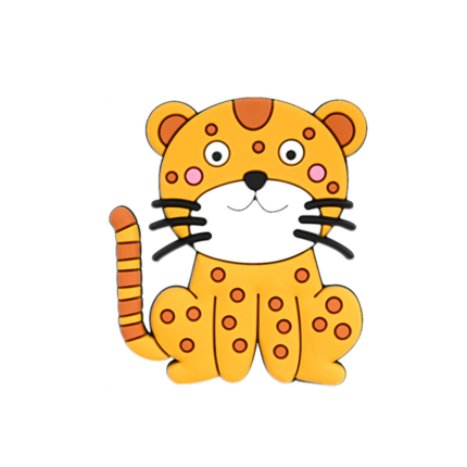 Creative cartoon animal figurine soft rubber drop-pasted keychain
