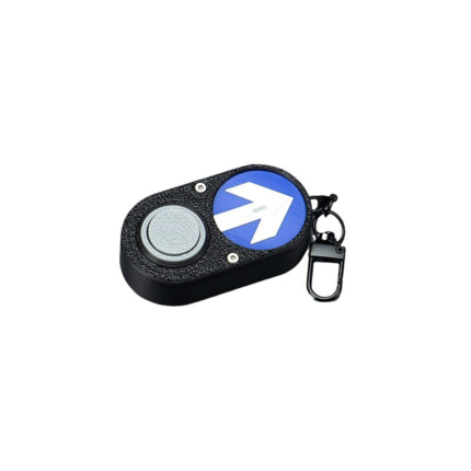 Keychain with a red-green traffic light button for pedestrian crossing, a sound-producing accessory as a creative gift